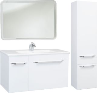 Зеркало с подсветкой Bellezza Альдо 100см белый 00000007002